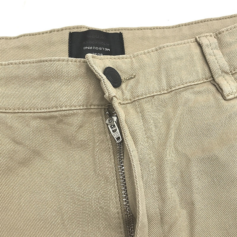 Neuw Cody Relaxed Waist Tapered Cotton Beige Shorts Mens Size 32 NEW