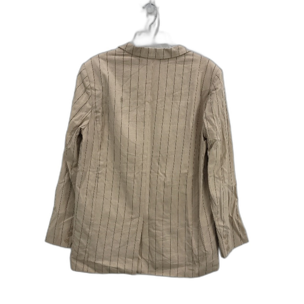 Cotton On Peta Pinstripe Stone Linen Blend June Blazer Jacket Ladies Sz XS/S NEW