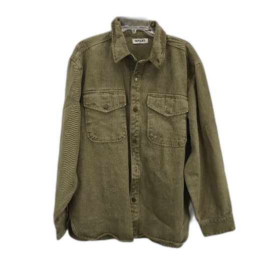 Rollas Denim Khaki Brown Trade Drill Shacket Shirt Jacket Mens Size L NEW