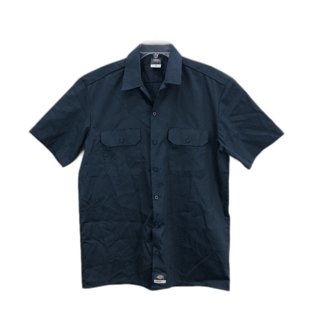 Dickies Pantone Cotton Blend Classic Style Button Up Blue Shirt Mens Size M NEW