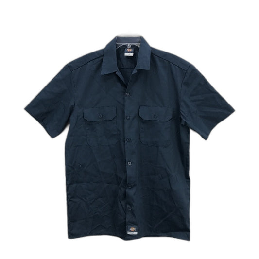Dickies Pantone Cotton Blend Classic Style Button Up Blue Shirt Mens Size M NEW