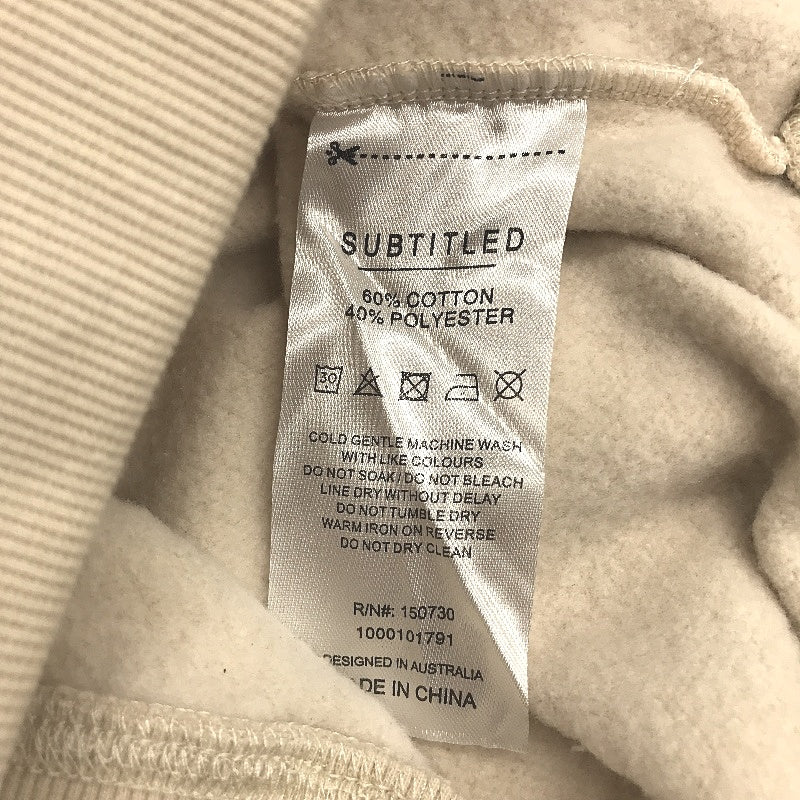 Subtitled Off White State Panelled Zip Front Fleeceboat Jumper Ladies Size S NEW