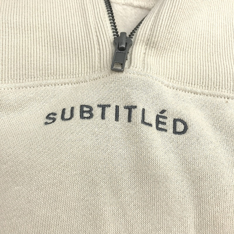 Subtitled Off White State Panelled Zip Front Fleeceboat Jumper Ladies Size S NEW
