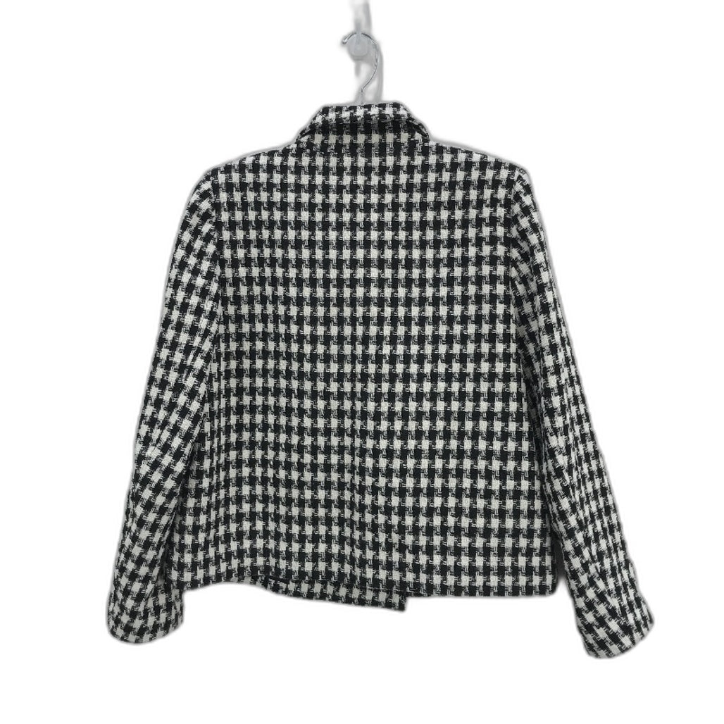 Tokito Black White Hounds Tooth Pattern Single Breast Jacket Ladies Size 10 NEW