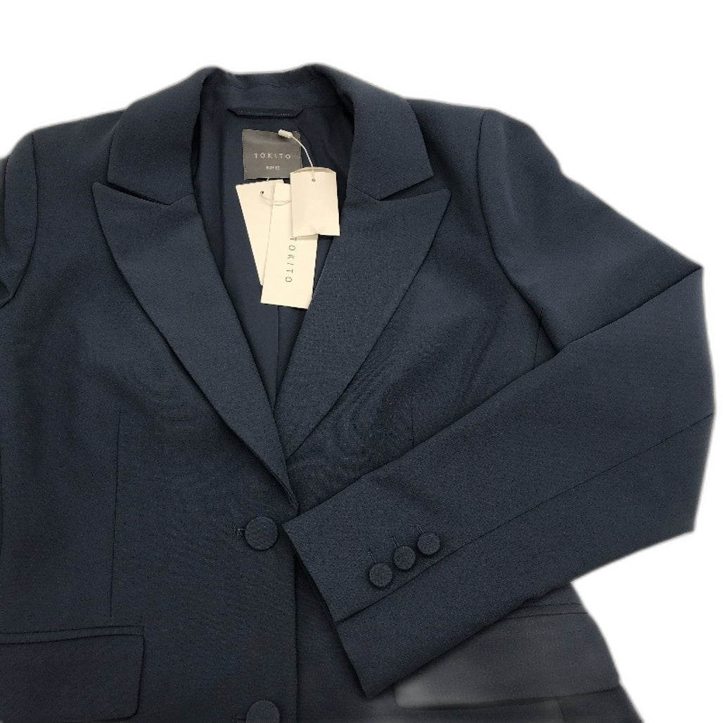 Tokito Blue Russet Dreams Button Up Blazer Jacket Ladies Size 10 NEW