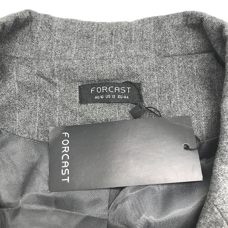 Forcast Charcoal Grey Berlin Double Breasted Blazer Jacket Ladies Size 16 NEW