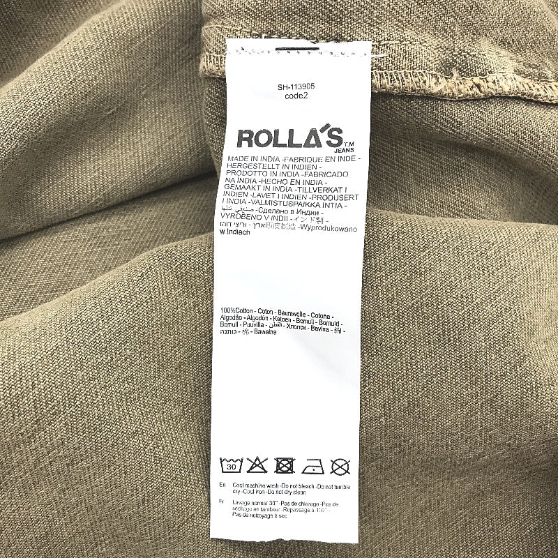 Rollas Denim Khaki Green Brown Trade Drill Shacket Shirt Jacket Mens Size L NEW