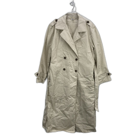 Subtitled Stone Beige Cotton Belted Longline Trench Coat Unisex Size M NEW