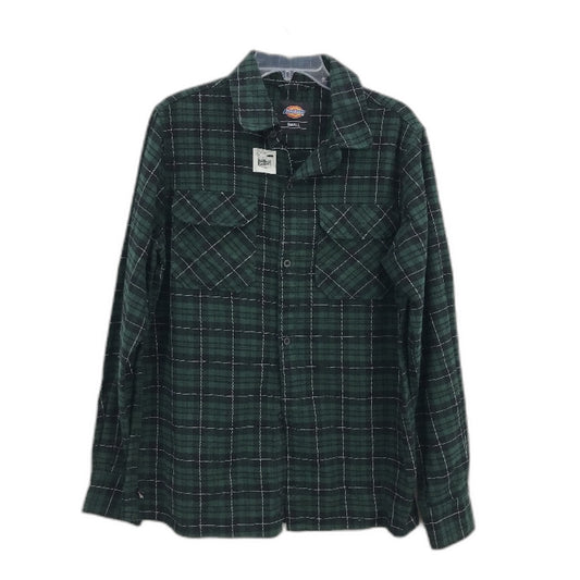 Dickies Green Black Soft Cotton Check Flannel Shirt Mens Size Medium NEW