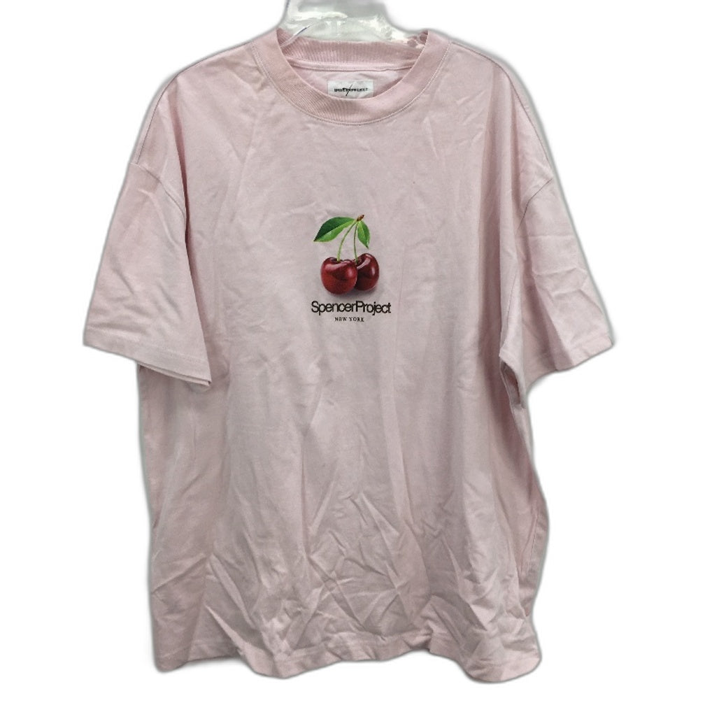 Spencer Project 100% Cotton Pink Cherries Printed Tee Unisex Size XL NEW