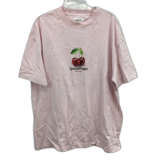 Spencer Project 100% Cotton Pink Cherries Printed Tee Unisex Size XL NEW