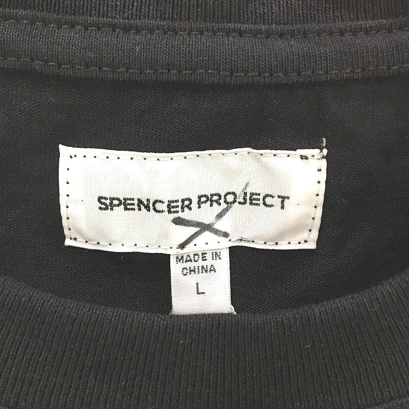 Spencer Project 100% Cotton Black Puffy Teal Logo Classic Tee Unisex Size L NEW