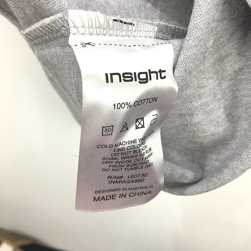 Insight Marle Grey100% Cotton FRA Pink Logo Classic Tee Mens Size 2XL NEW