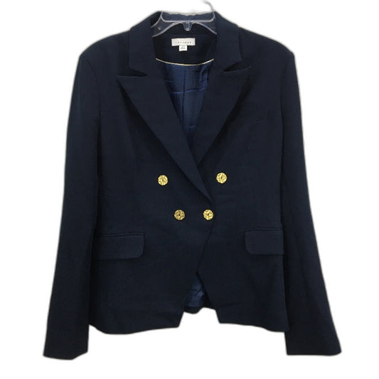 Top Shop Myers Navy Blue Gold Button Fully Lined Blazer Jacket Ladies Size 12