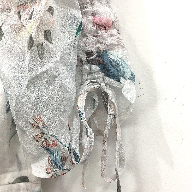 Forever New Flowy Floral Double Layered White Mini Dress Ladies Size AU 8-10 NEW