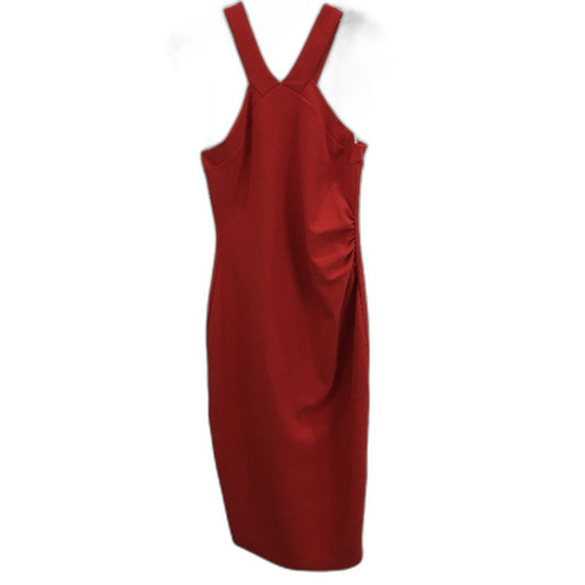 Forever New Charlie Arrow Neck Red Bodycon Midi Dress Ladies Size AU 12 NEW