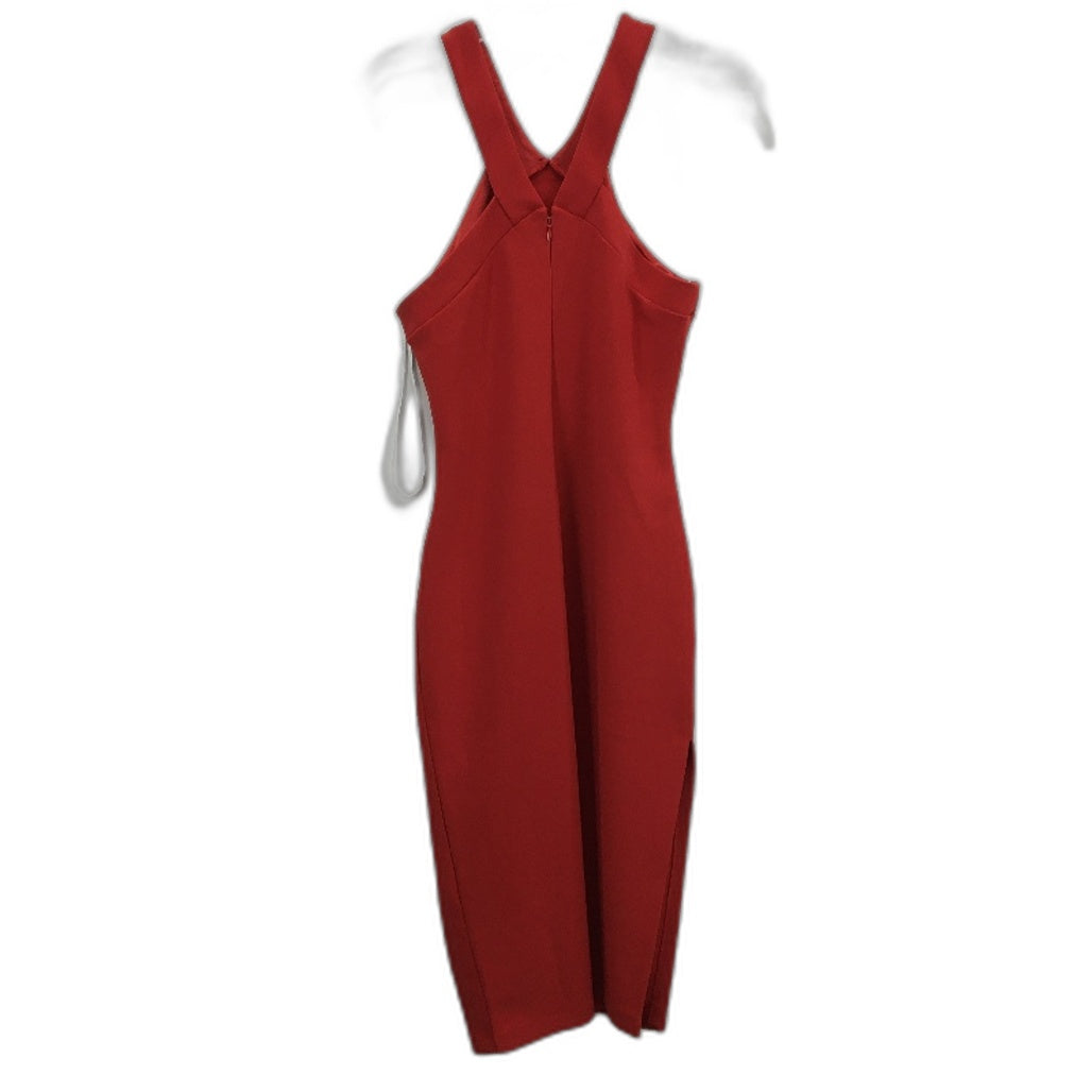 Forever New Charlie Arrow Neck Red Bodycon Midi Dress Ladies Size AU 12 NEW