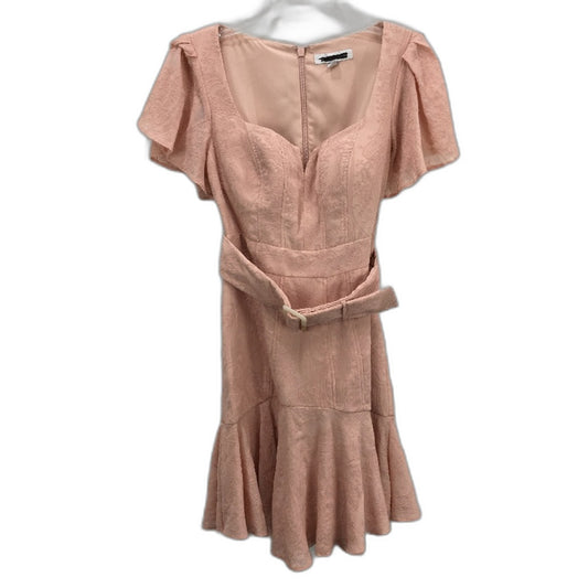 Forever New Esmerelda Embroidered Pink Belted Lined Dress Ladies Size AU 10 NEW