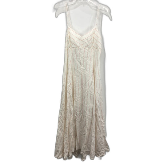 Forever New Spaghetti Strap White Pink Striped Midi Dress Ladies Sz AU 8-10 NEW