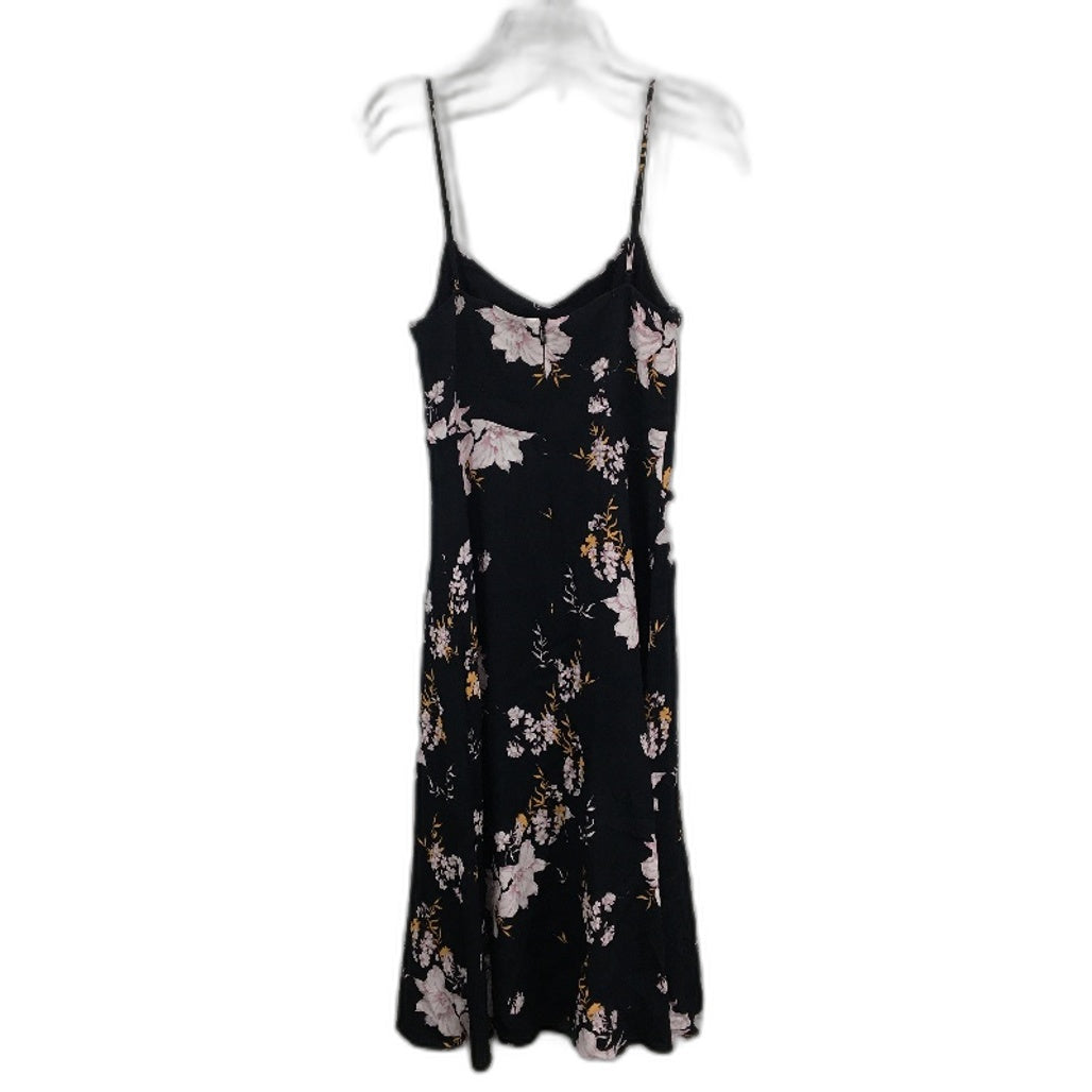 Forever New Abigail Black Floral Crepe Slip Midi Dress Ladies Size AU 10 NEW