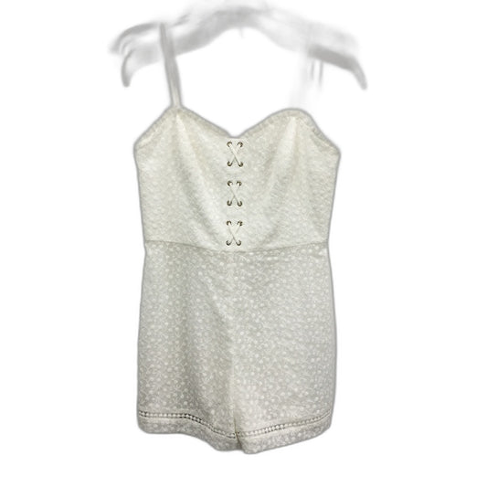Forever New Corrie Embroidery White Corset Playsuit Ladies Size AU 10 NEW