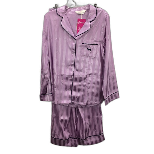 Peter Alexander Lilac Penny Satin Stripe Classic Pj Set Ladies Size Small NEW