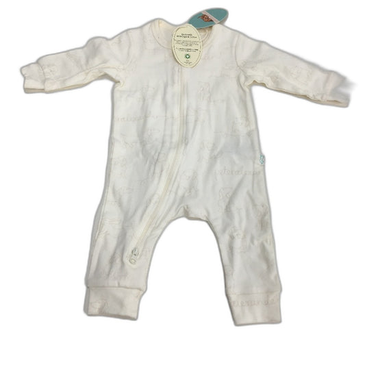 Peter Alexander Penny Organic Cream Baby Onesie Unisex Size 3-6 Months NEW