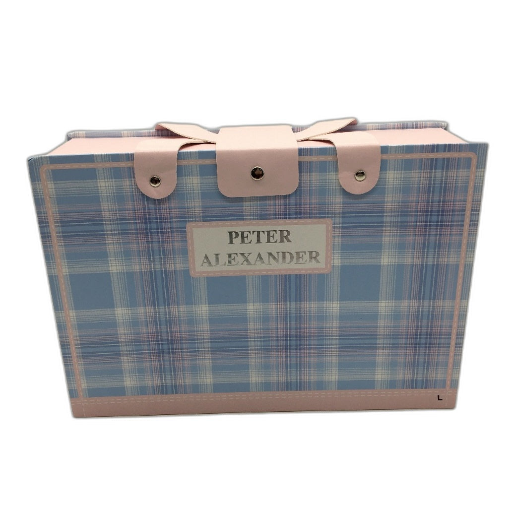 Peter Alexander Checkered Blue Flannelette Longsleeve PJ Set Ladies Sz Large NEW