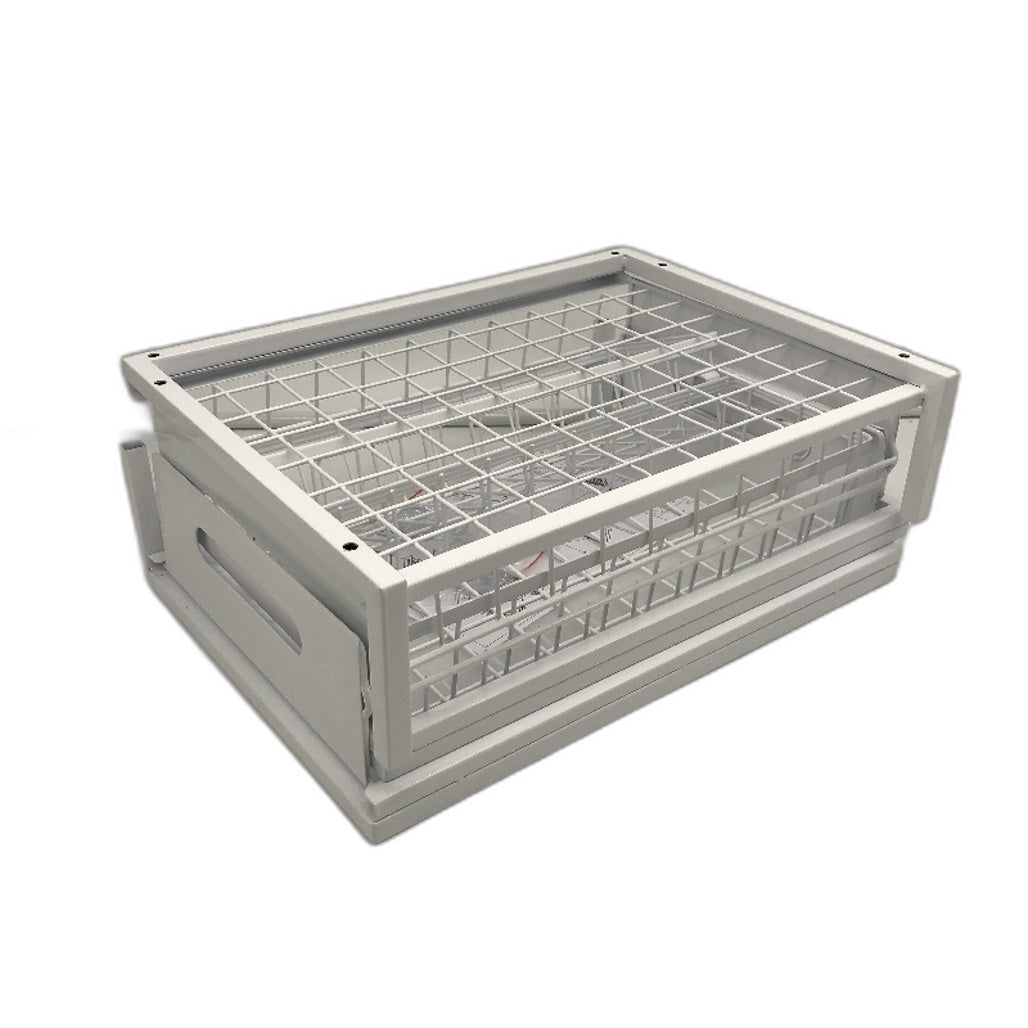 Homodoskey 2pk 2 Tier Under Sink Free Standing Pull Out Organiser in White NEW
