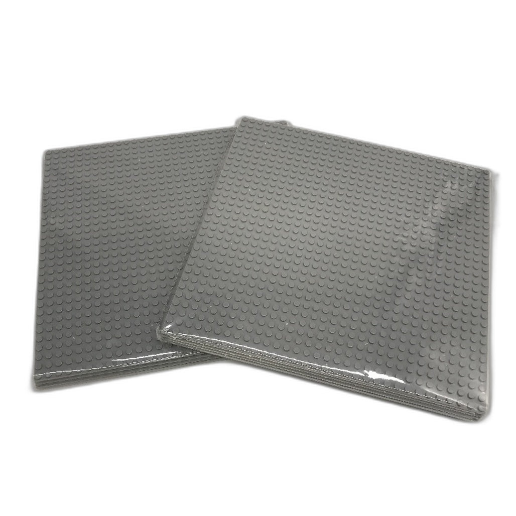 EKIND 8 Pack Self Adhesive Building Brick Plates in Grey 10x10 Inch NEW