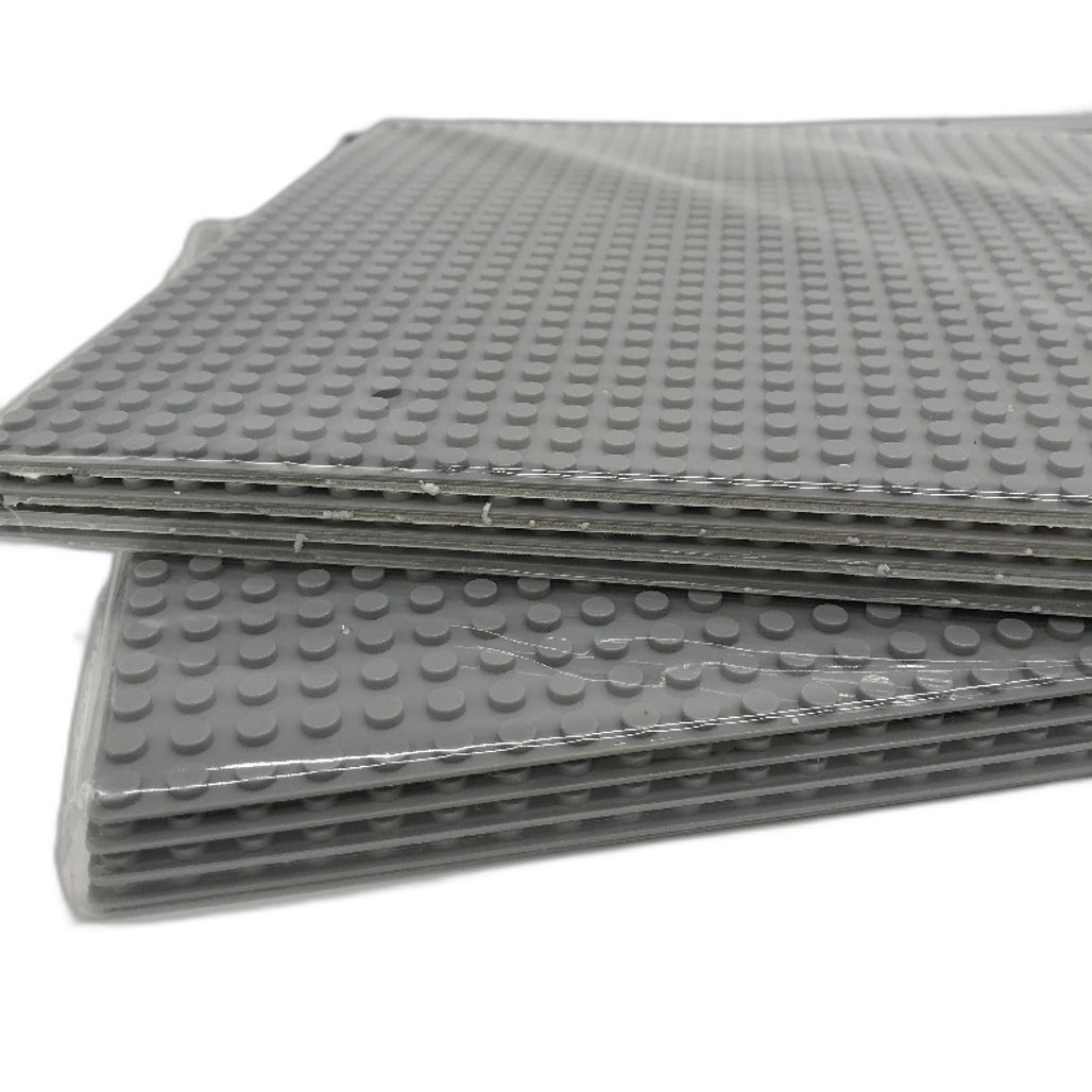 EKIND 8 Pack Self Adhesive Building Brick Plates in Grey 10x10 Inch NEW
