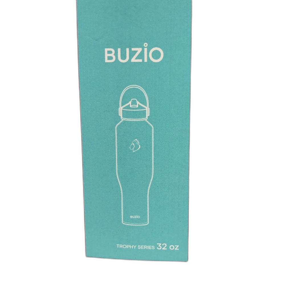 BUZIO 32oz Trophy Series Stainless Steel Water Bottle in Solid Black NEW