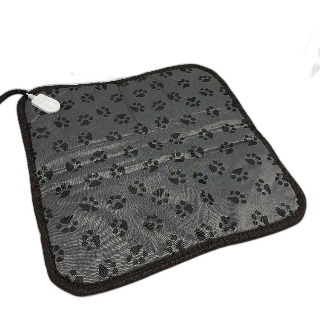 Grey Paw Print Pet Electric Square Heating Pad 45x45cm DEMO