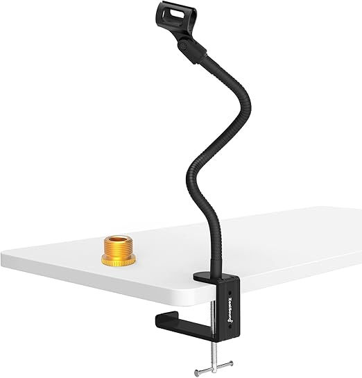 ZealSound 1 Pack 360 Flex Adjustable Gooseneck Desk Clamp Microphone Stand NEW
