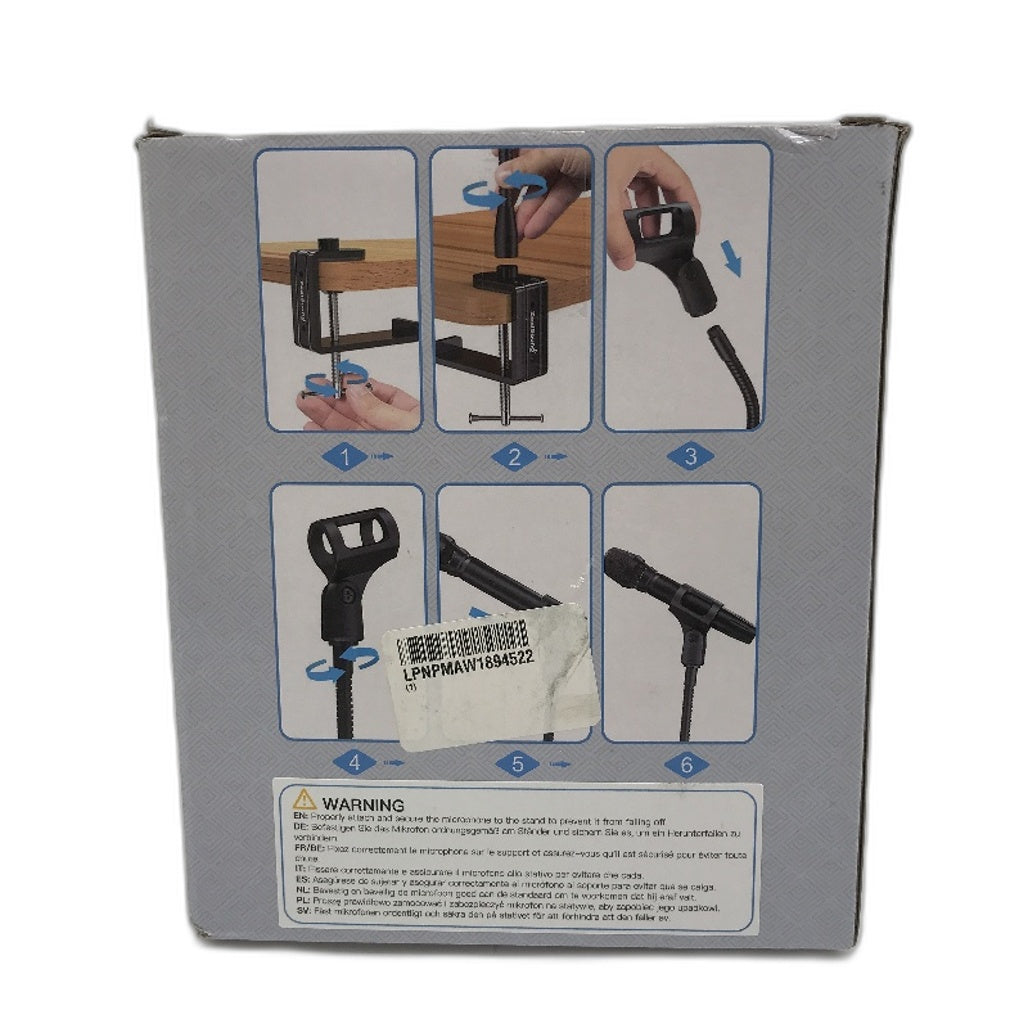 ZealSound 1 Pack 360 Flex Adjustable Gooseneck Desk Clamp Microphone Stand NEW