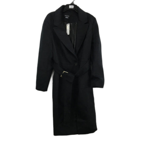 City Chic Black Belissima Wool Blend Single Button Winter Coat Ladies Size M NEW