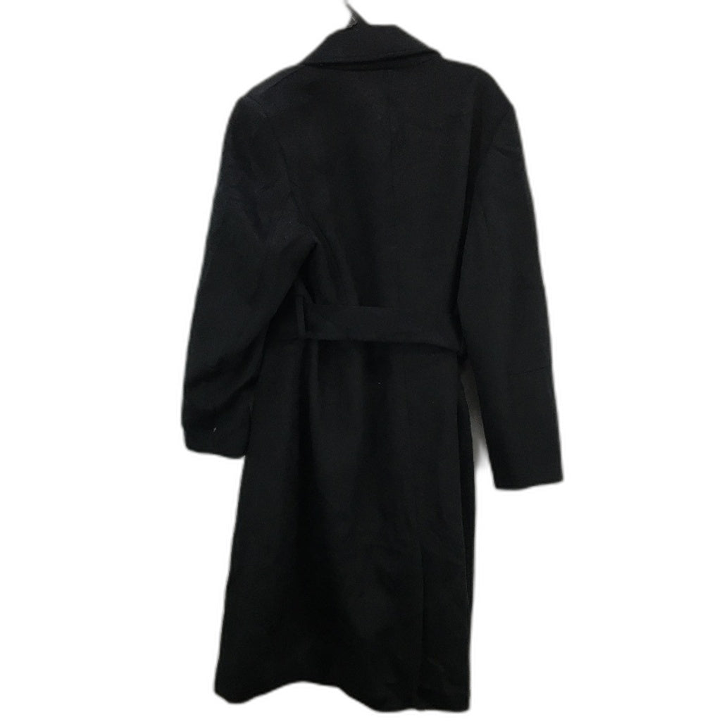 City Chic Black Belissima Wool Blend Single Button Winter Coat Ladies Size M NEW