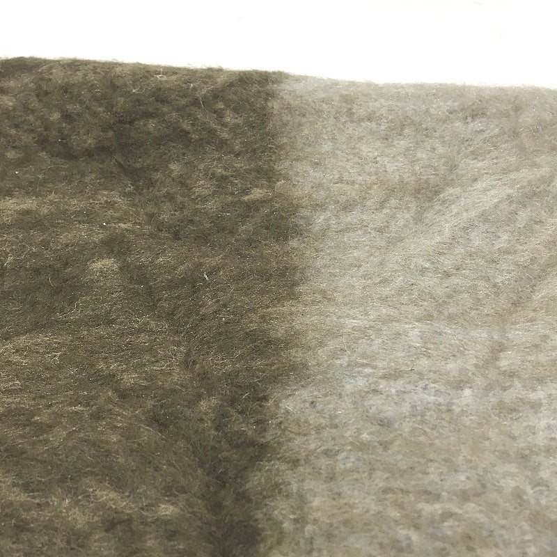 Target Sample Brown Brenn Large Check Mohair Blend Fringed Throw Blanket NEW