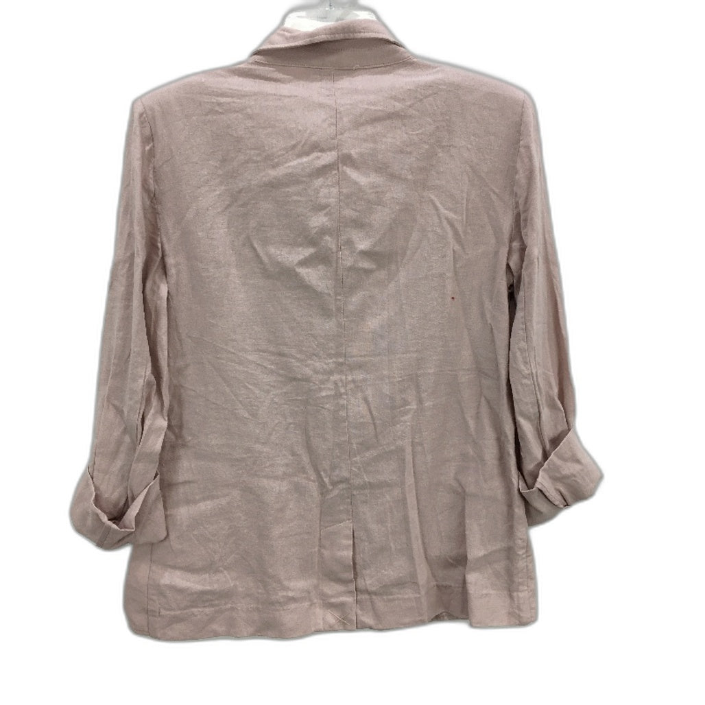 Just Jeans Blush Pink Linen Blend Lightweight Blazer Jacket Ladies Size 8 NEW