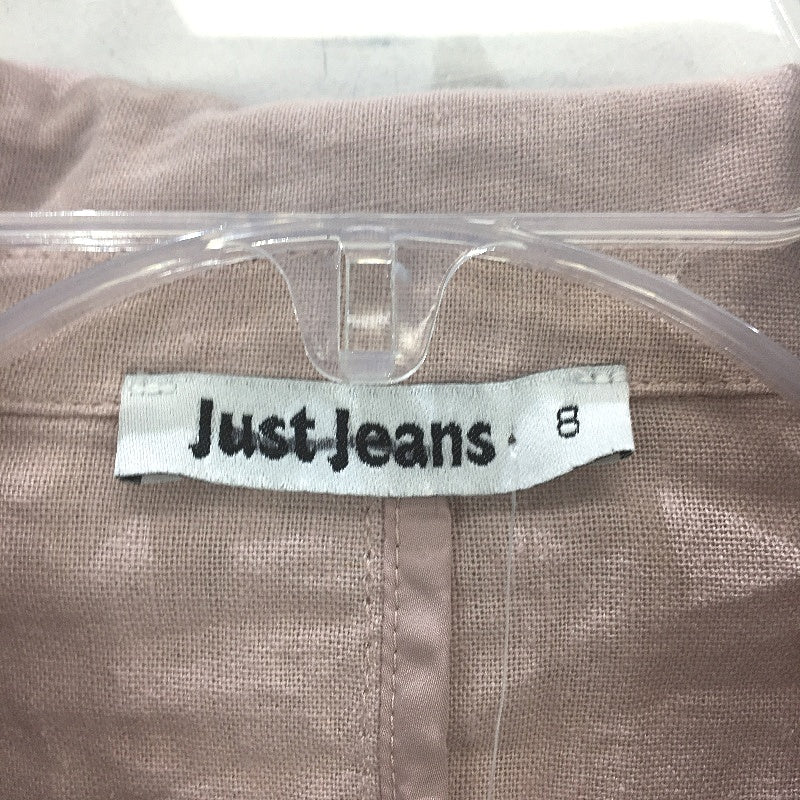 Just Jeans Blush Pink Linen Blend Lightweight Blazer Jacket Ladies Size 8 NEW