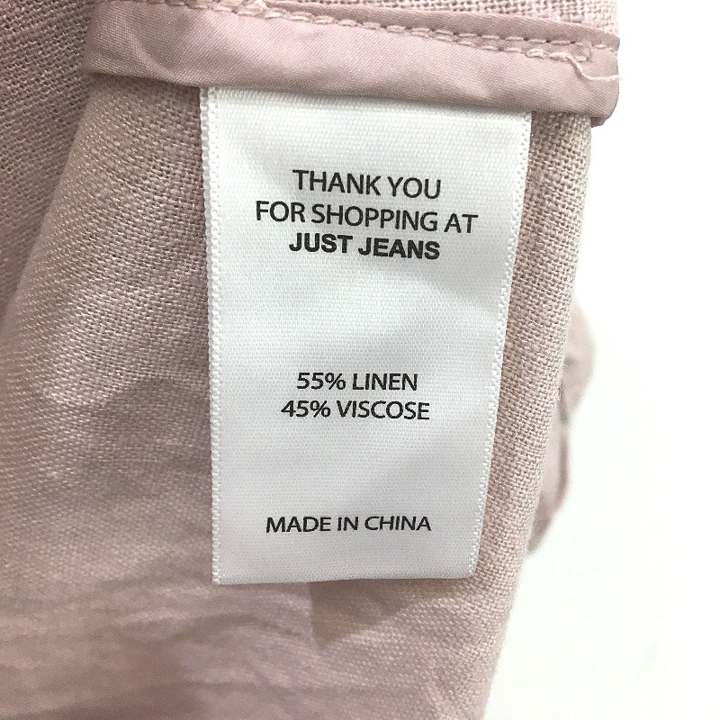 Just Jeans Blush Pink Linen Blend Lightweight Blazer Jacket Ladies Size 8 NEW