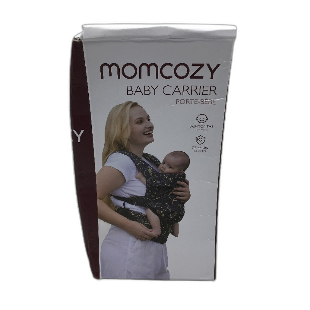 Momcozy Black Cotton 3 in 1 Lumbar Support Handsfree Baby Carrier 3-24Months NEW