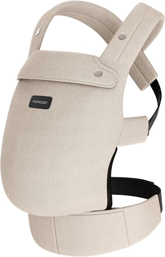 Momcozy Khaki Cotton 3 in 1 Lumbar Support Handsfree Baby Carrier 3-24Months NEW