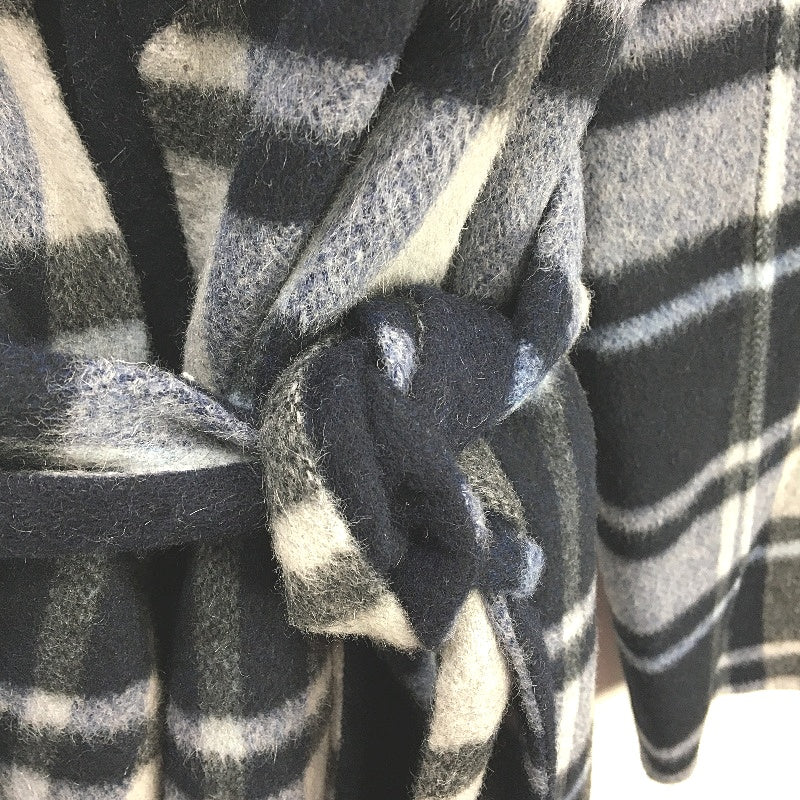 Theory Alpaca Wool Blend Alps Plaid Belted Overlay Jacket Ladies Size M NEW