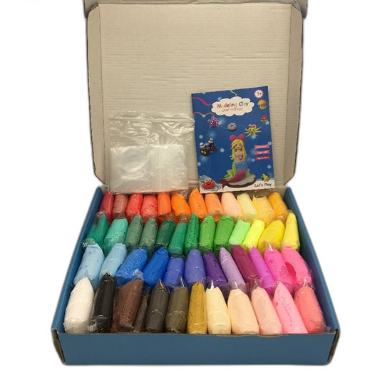Ixiaoyoo 49 Colours Air Dry Non-Toxioc Super Soft Modelling Clay Kit Ages 3+ NEW
