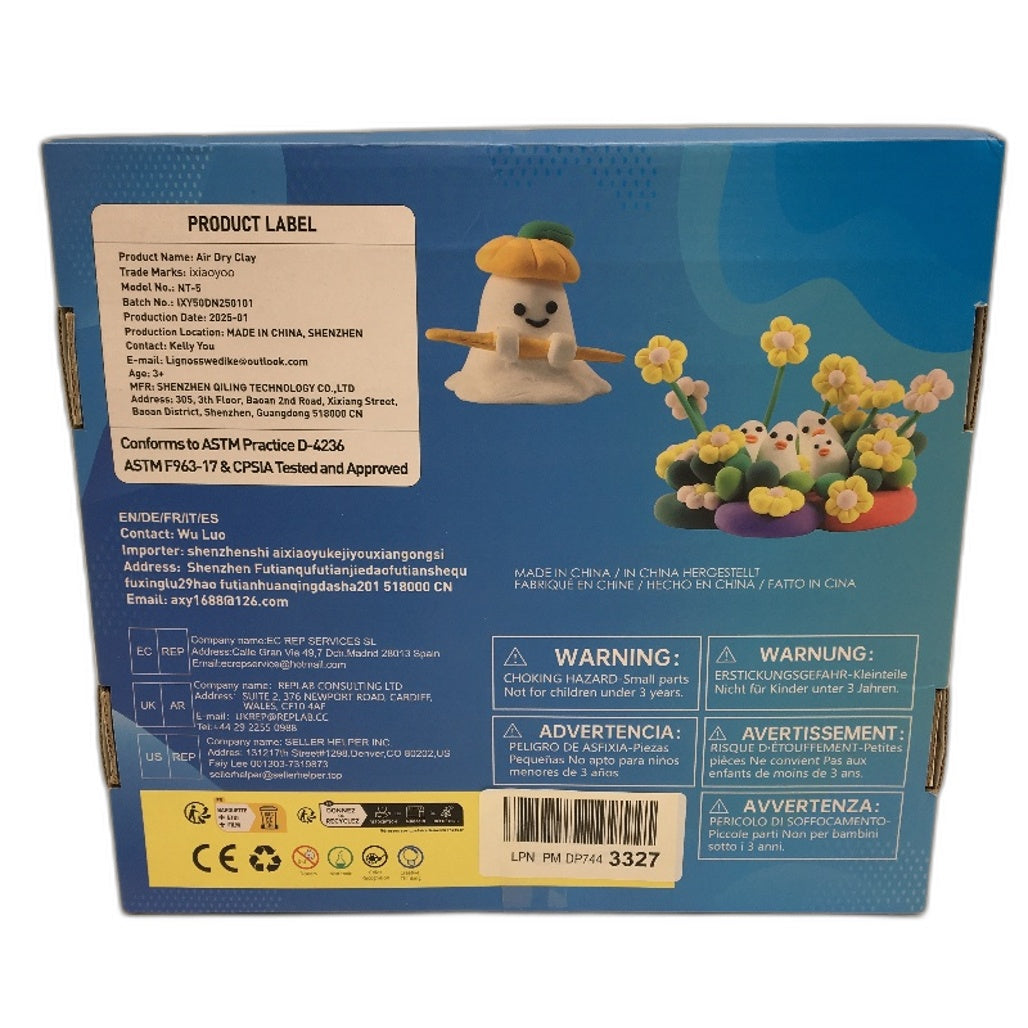 Ixiaoyoo 49 Colours Air Dry Non-Toxioc Super Soft Modelling Clay Kit Ages 3+ NEW