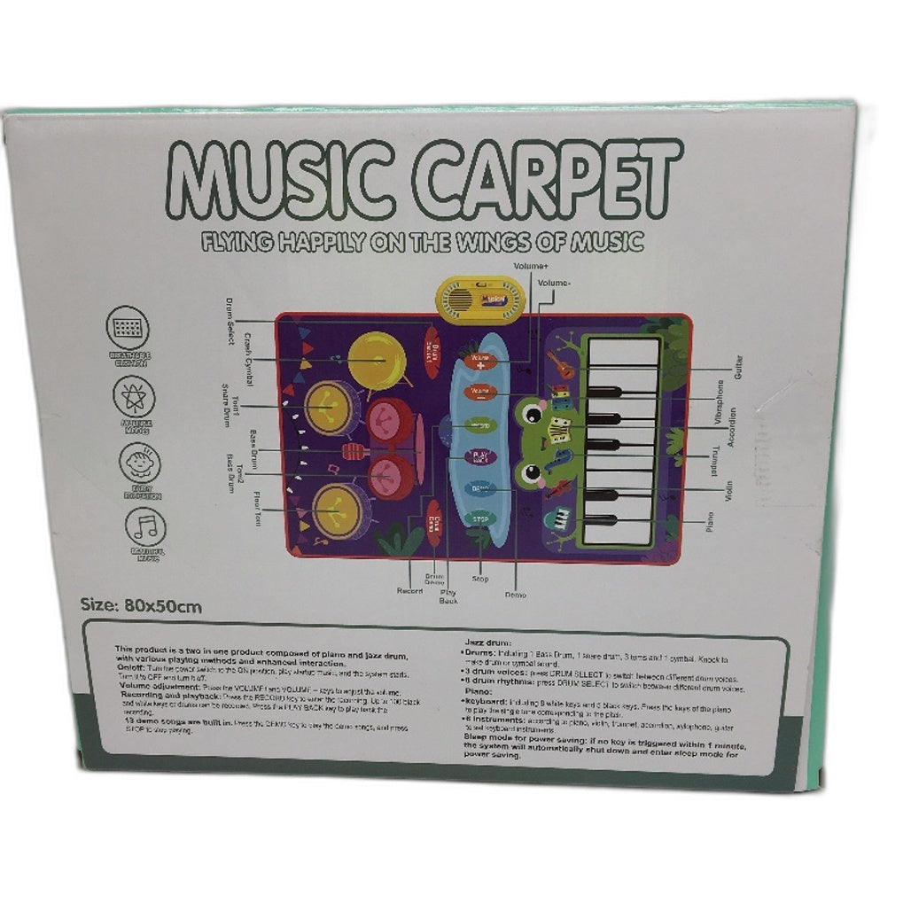 Joyfia Waterproof Antiskid Early Education Touch Play Piano Drum Music Mat NEW