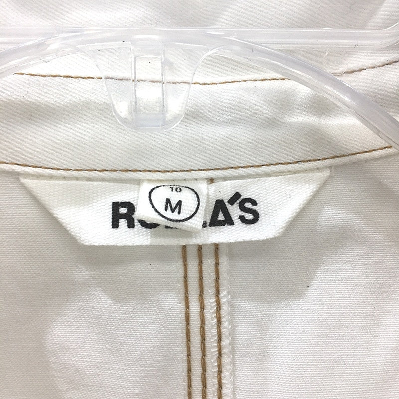 Rollas White Denim Button Up Short Sleeve Romper Playsuit Ladies Size M NEW
