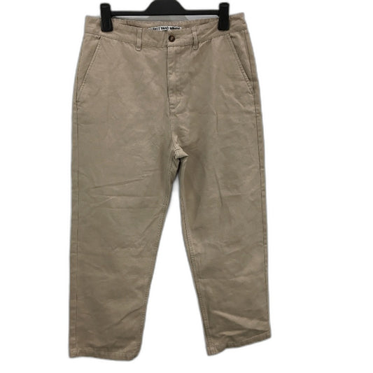 Misfit Mad Mins Khaki 100% Cotton Drill Straight Leg Pants Mens Size 32 NEW