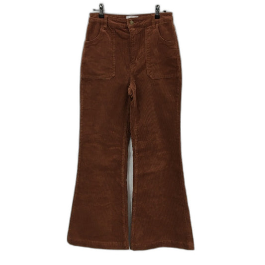 Rollas Rust Brown Corduroy High Waist Flared Leg Pants Ladies Size 11 / 29 NEW
